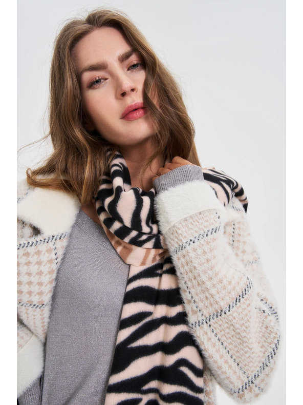 Moodo Šal sa životinjskim uzorkom bež Moodo