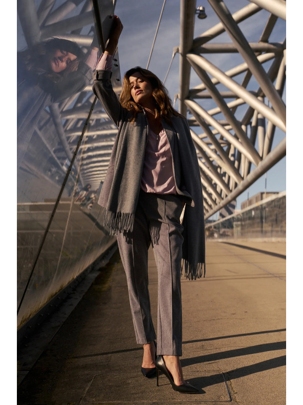 Moodo Šal s resicama sivi Moodo