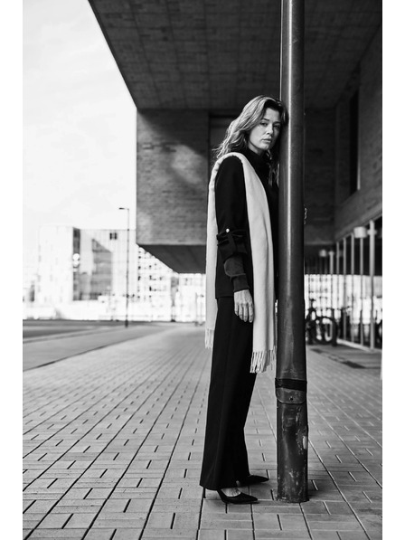 Moodo Šal s resicama kremasti Moodo