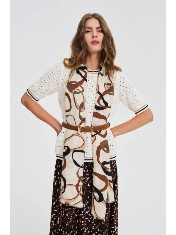 Moodo Šal sa uzorkom bež Moodo