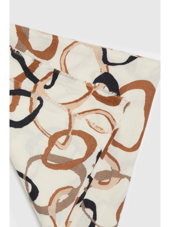 Moodo Šal sa uzorkom bež Moodo