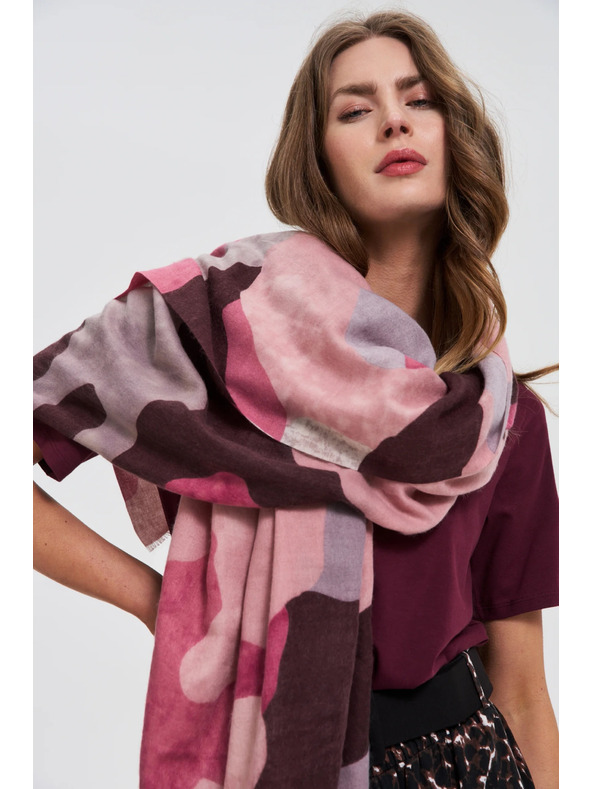 Moodo Uzorkovani šal bordo Moodo