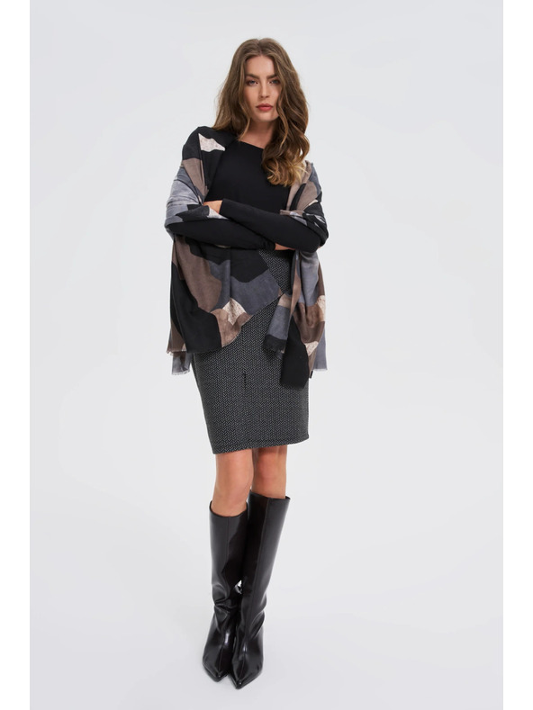 Moodo Uzorkovani šal sivi Moodo