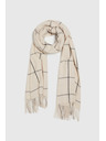 Moodo Šal u kockama s resicama bež Moodo