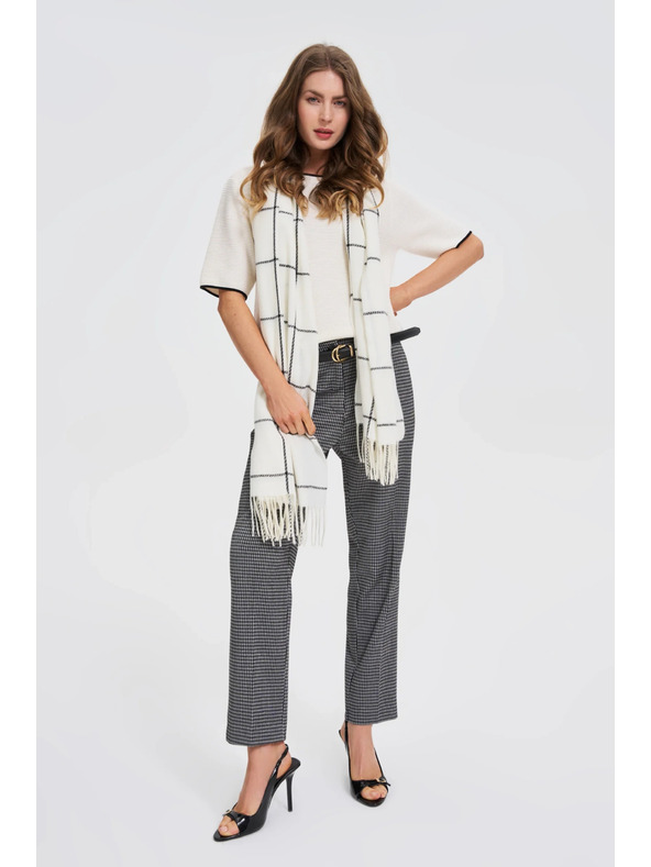 Moodo Šal u kockama bijeli Moodo