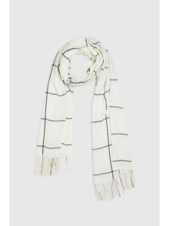 Moodo Šal u kockama bijeli Moodo