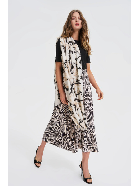 Moodo Uzorkovana marama bež Moodo