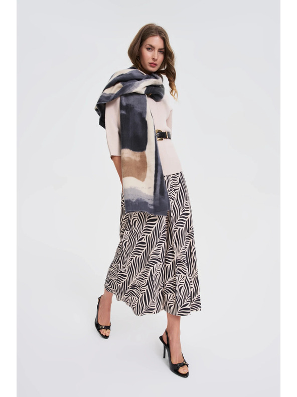 Moodo Uzorkovani šal tamnosivi Moodo