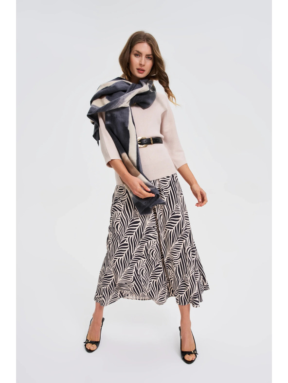 Moodo Uzorkovani šal tamnosivi Moodo