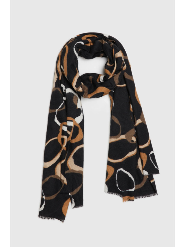 Moodo Šal sa uzorkom crni Moodo