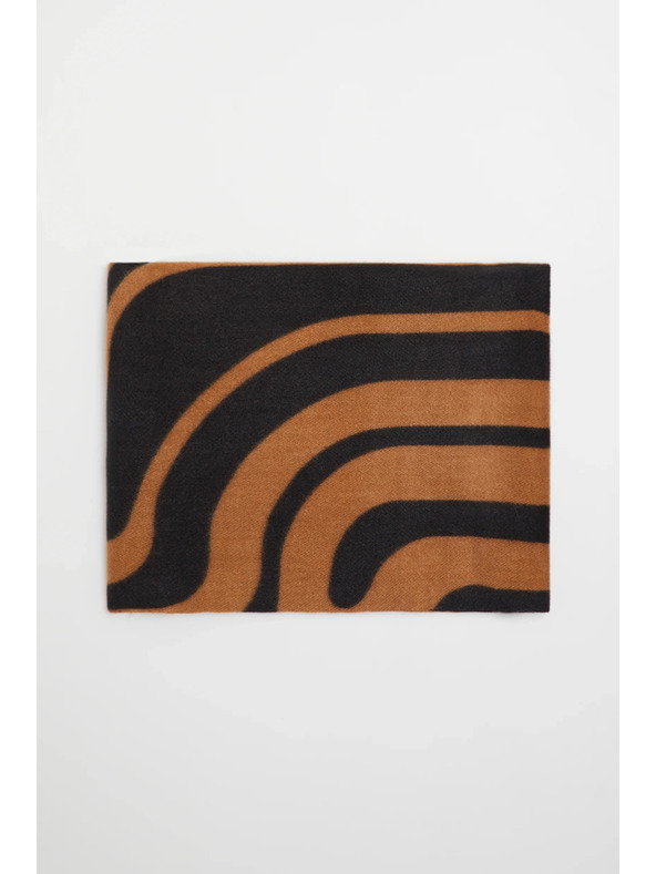 Moodo Šal s geometrijskim uzorkom smeđi Moodo