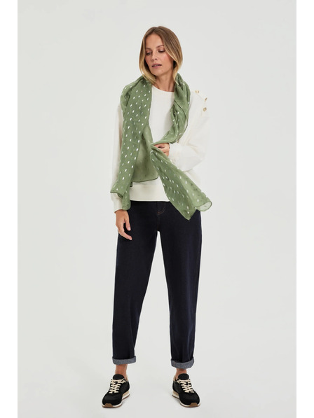 Moodo Šal s printom maslinasti Moodo