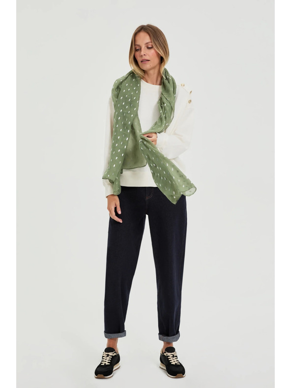 Moodo Šal s printom maslinasti Moodo