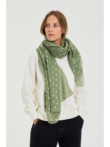 Moodo Šal s printom maslinasti Moodo