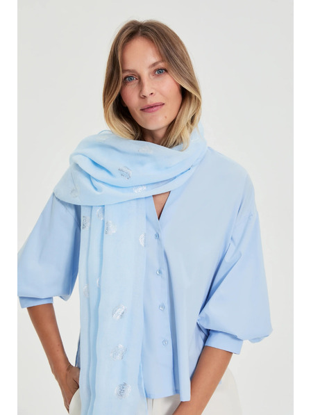 Moodo Šal s metalnimotiskom plavi Moodo