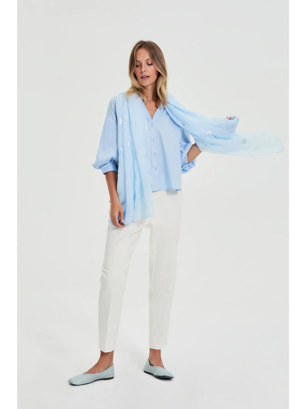 Moodo Šal s metalnimotiskom plavi Moodo