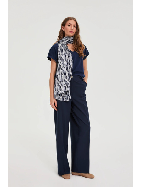 Moodo Šal s biljnim uzorkom tamnoplavi Moodo