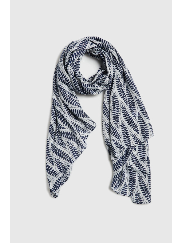 Moodo Šal s biljnim uzorkom tamnoplavi Moodo
