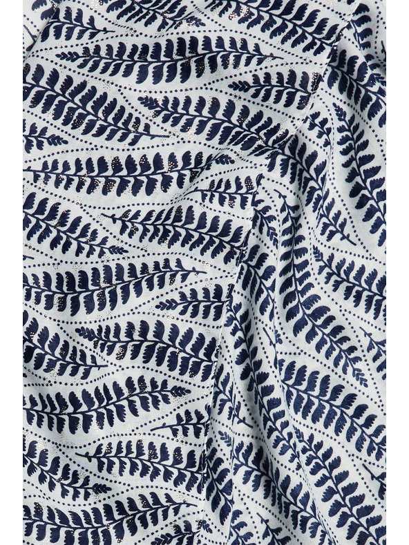 Moodo Šal s biljnim uzorkom tamnoplavi Moodo