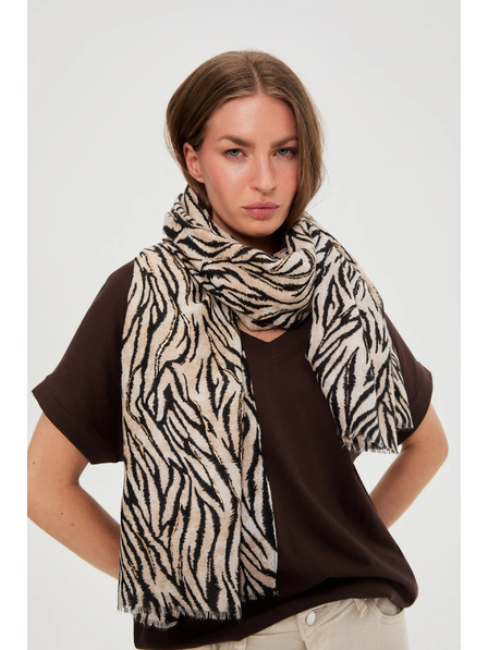 Moodo Šal sa životinjskim uzorkom bež Moodo