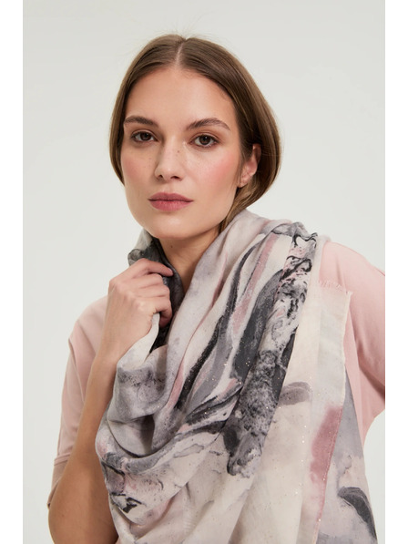 Moodo Šareni šal ružičasti Moodo