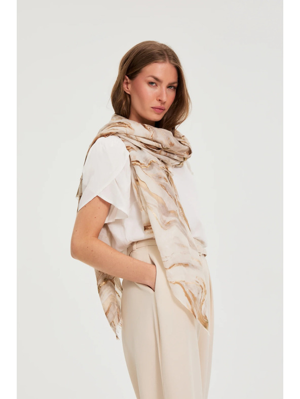 Moodo Šal u mramornom uzorku bež Moodo