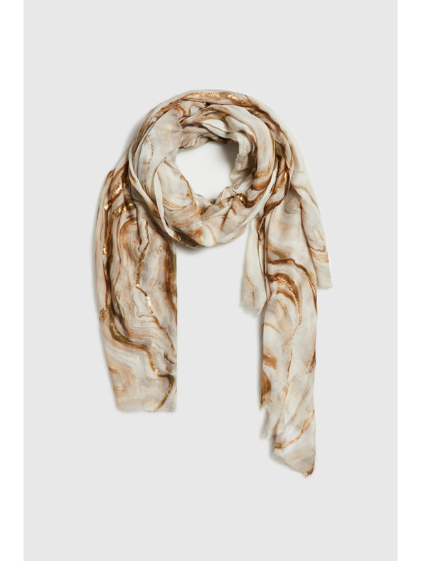 Moodo Šal u mramornom uzorku bež Moodo