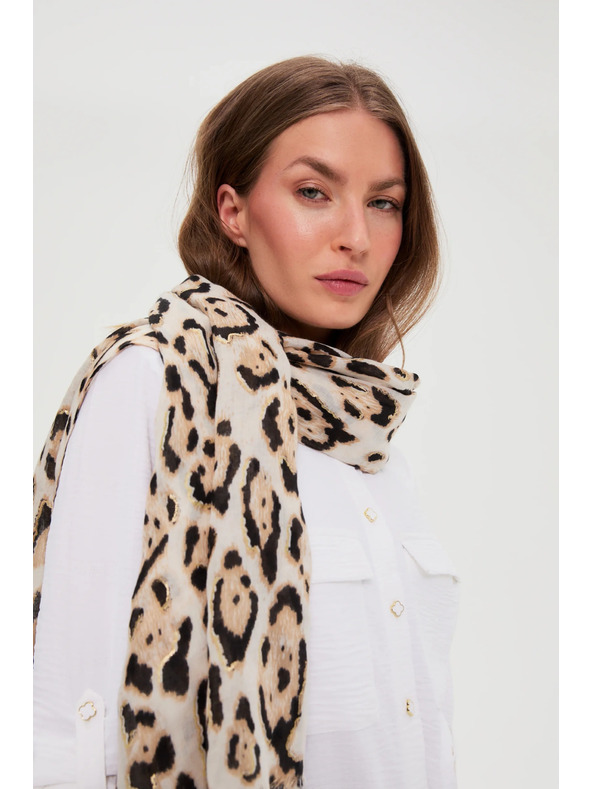 Moodo Šal u leopardskom uzorku bež Moodo
