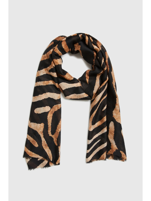 Moodo Šal sa životinjskim uzorkom crni Moodo