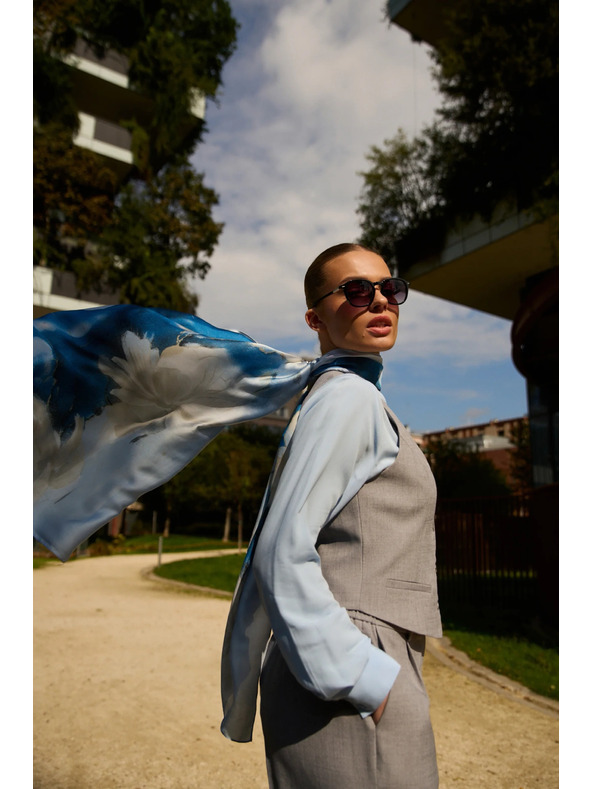 Moodo Šal s cvjetnim uzorkom svijetloplavi Moodo