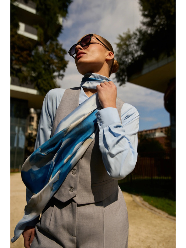 Moodo Šal s cvjetnim uzorkom svijetloplavi Moodo