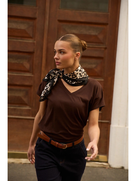 Moodo Maramka s leopardskim uzorkom smeđa Moodo