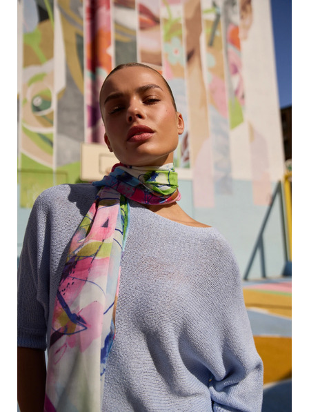 Moodo Uzorkovani šal plavi Moodo