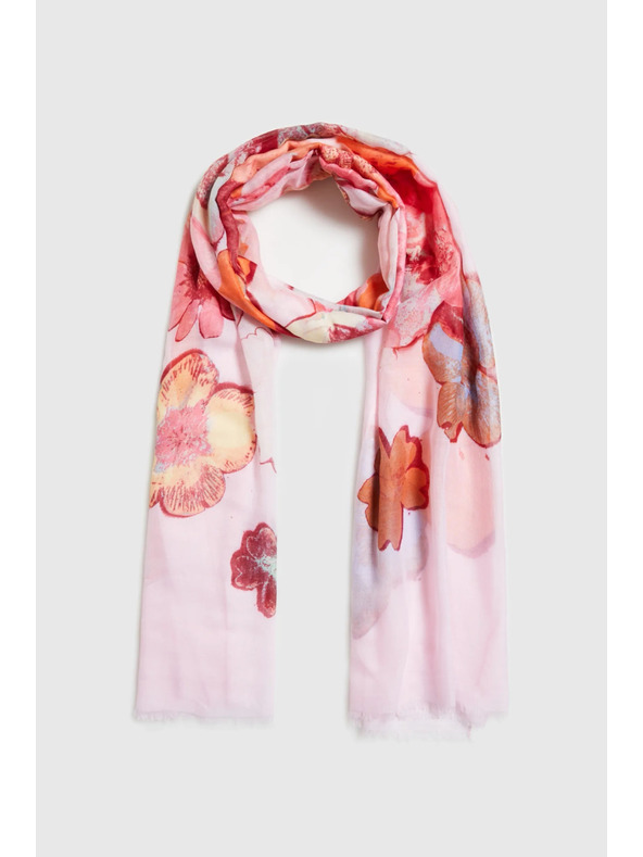 Moodo Šal s cvjetovima ružičast Moodo