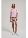 Moodo Ljubičaste kratke hlače s printom Moodo