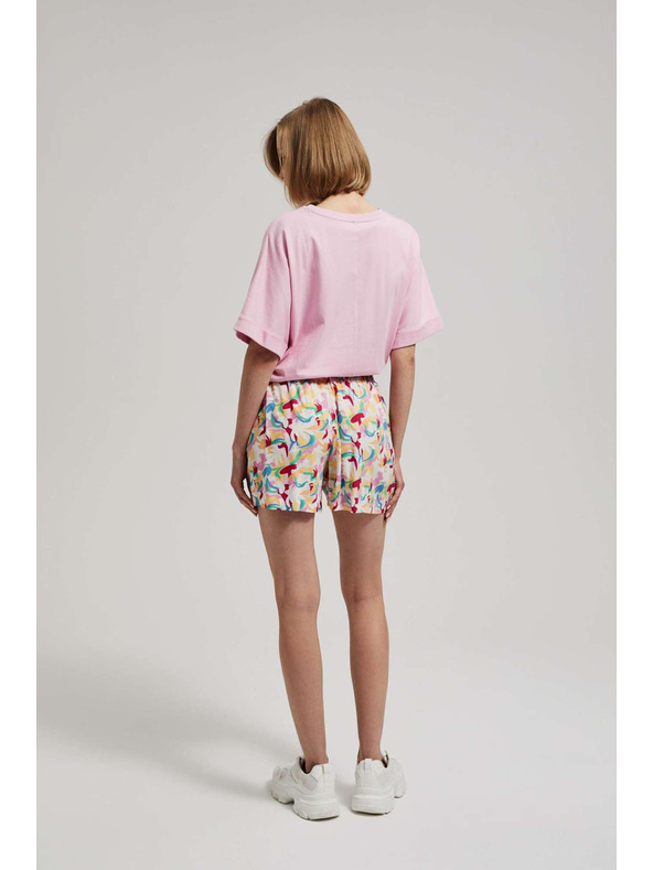Moodo Ljubičaste kratke hlače s printom Moodo