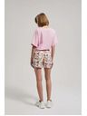 Moodo Ljubičaste kratke hlače s printom Moodo