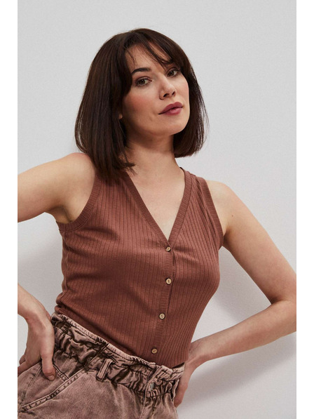 Moodo Rebrasti top čokoladni Moodo