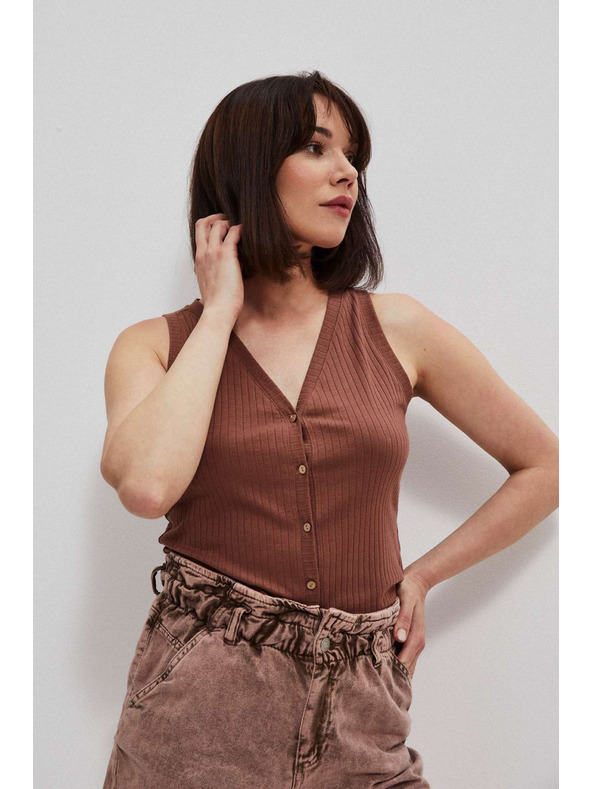 Moodo Rebrasti top čokoladni Moodo