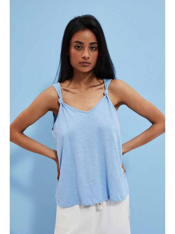 Moodo Glatki plavi top Moodo