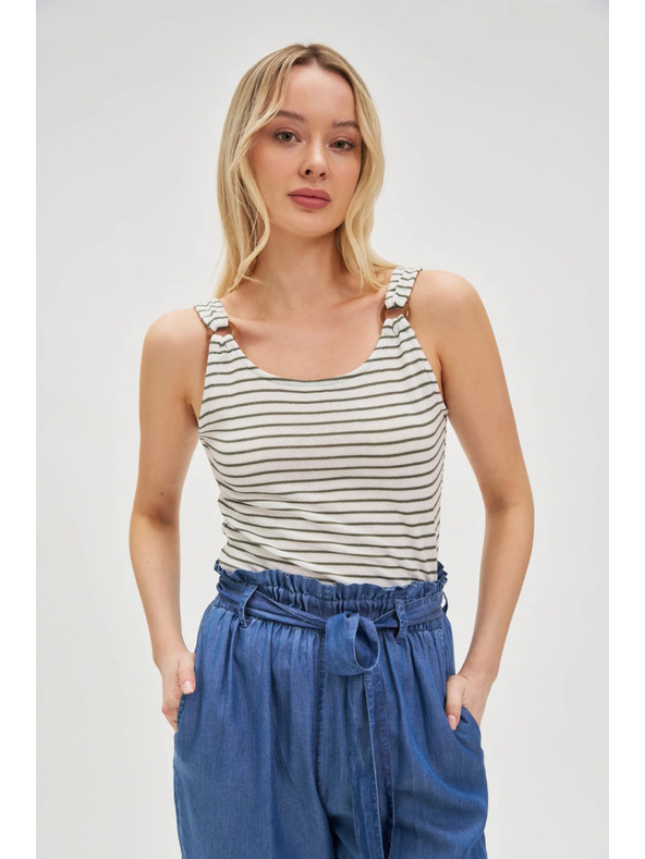 Moodo Bijeli prugasti top Moodo