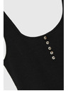 Moodo Rebrasti top s gumbima crni Moodo