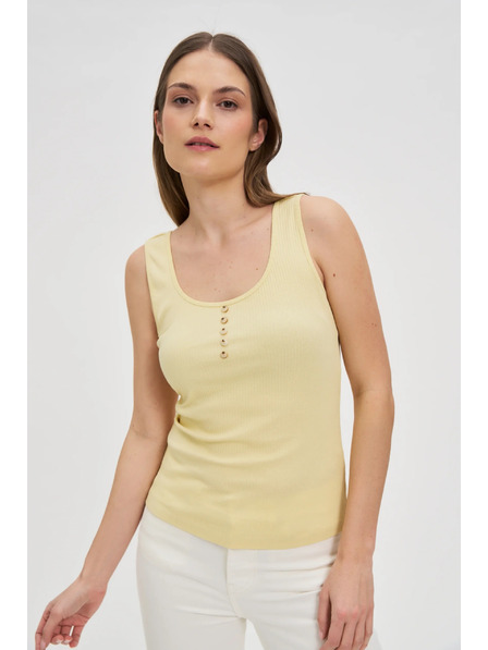 Moodo Rebrasti top s gumbima žuti Moodo
