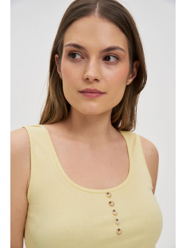 Moodo Rebrasti top s gumbima žuti Moodo