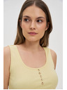 Moodo Rebrasti top s gumbima žuti Moodo