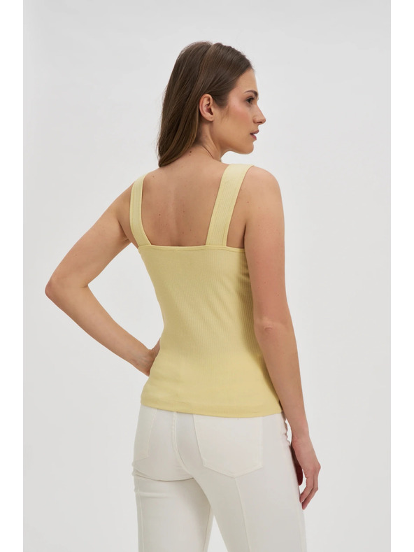 Moodo Rebrasti top s gumbima žuti Moodo