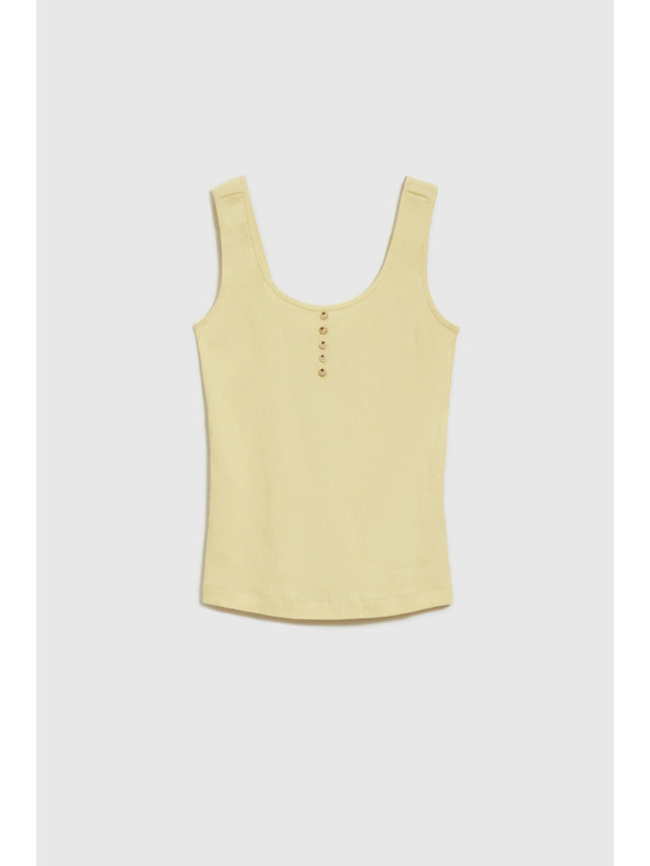 Moodo Rebrasti top s gumbima žuti Moodo