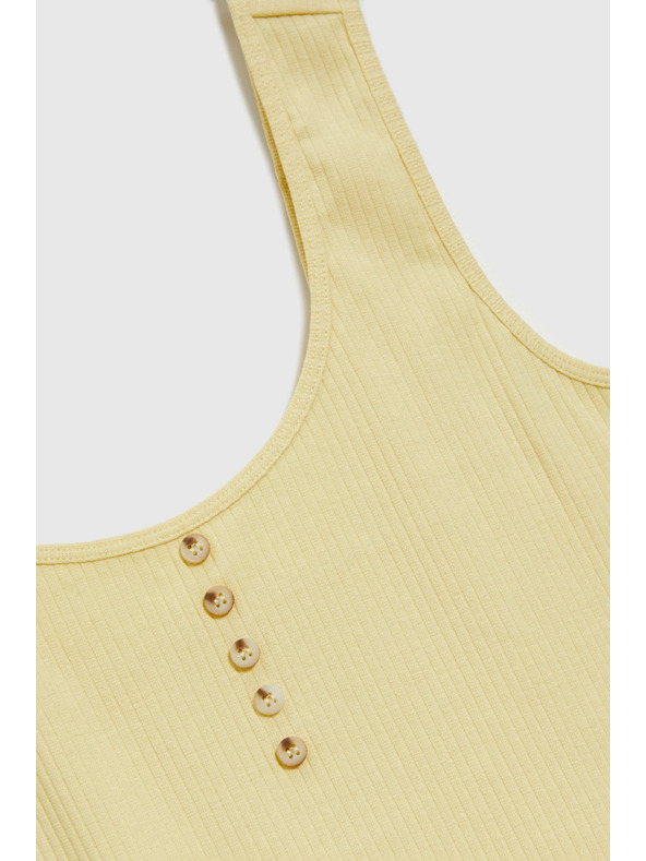 Moodo Rebrasti top s gumbima žuti Moodo