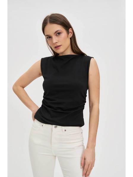 Moodo Glatki crni top Moodo