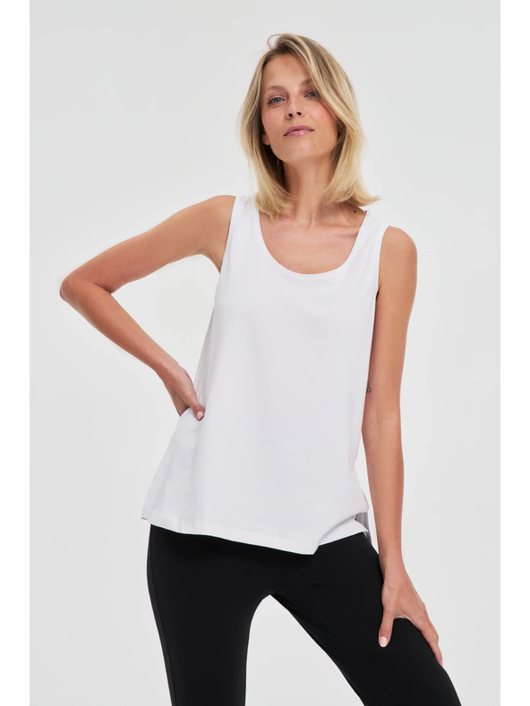 Moodo Bijeli pamučni top Moodo